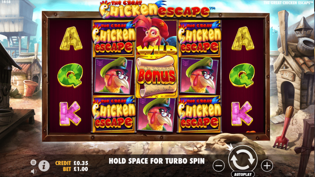 The Great Chicken Escape Slot Review Casino pragmatic Play Base Game Visuals