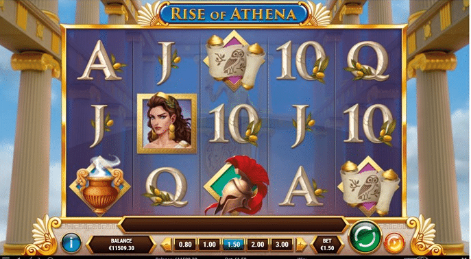 Rise Of Athena Slot Review Play'n Go Casino Visuals Base Game Symbols Pay Table