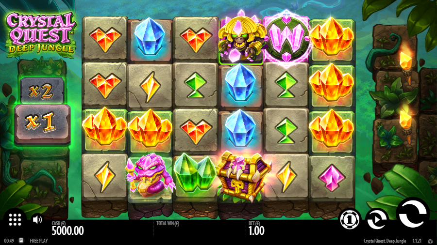 Crystal Quest Deep Jungle Slot Review  Thunderkick Casino Pay Table Symbols Symbols Base Game