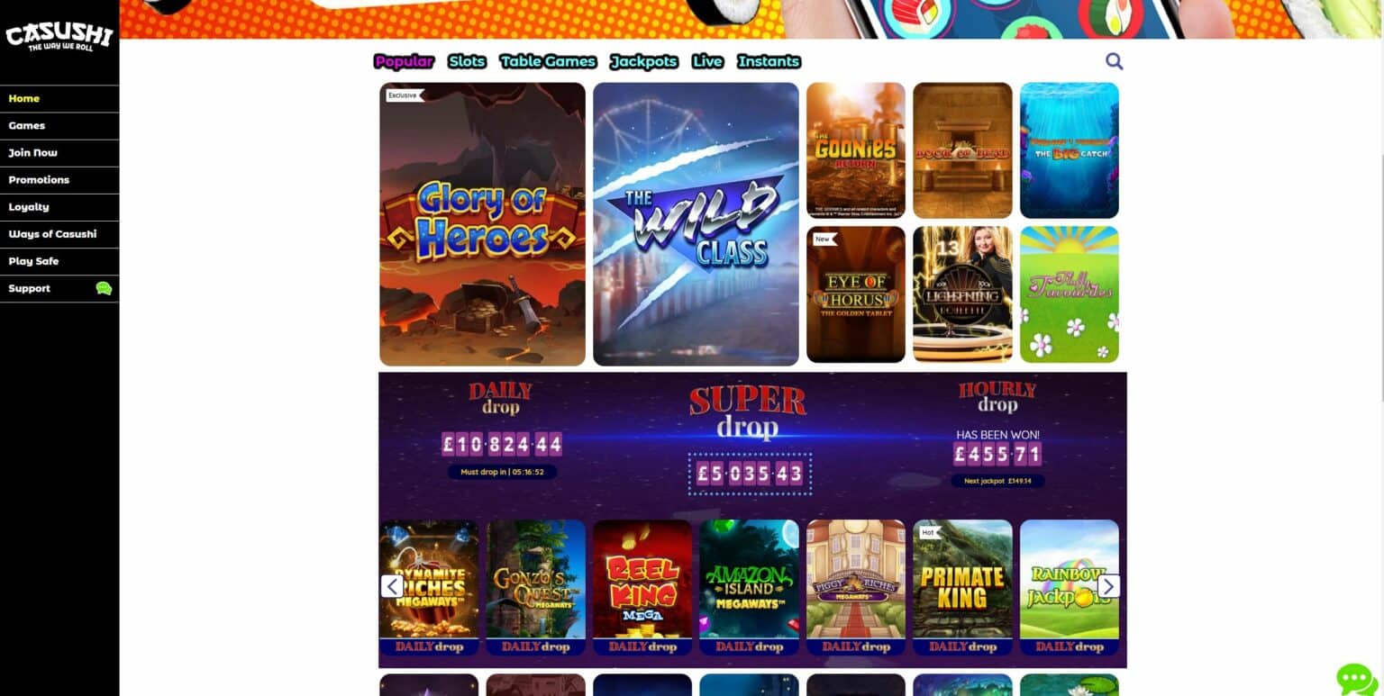 Casushi Casino Review - Chipmonkz Slots
