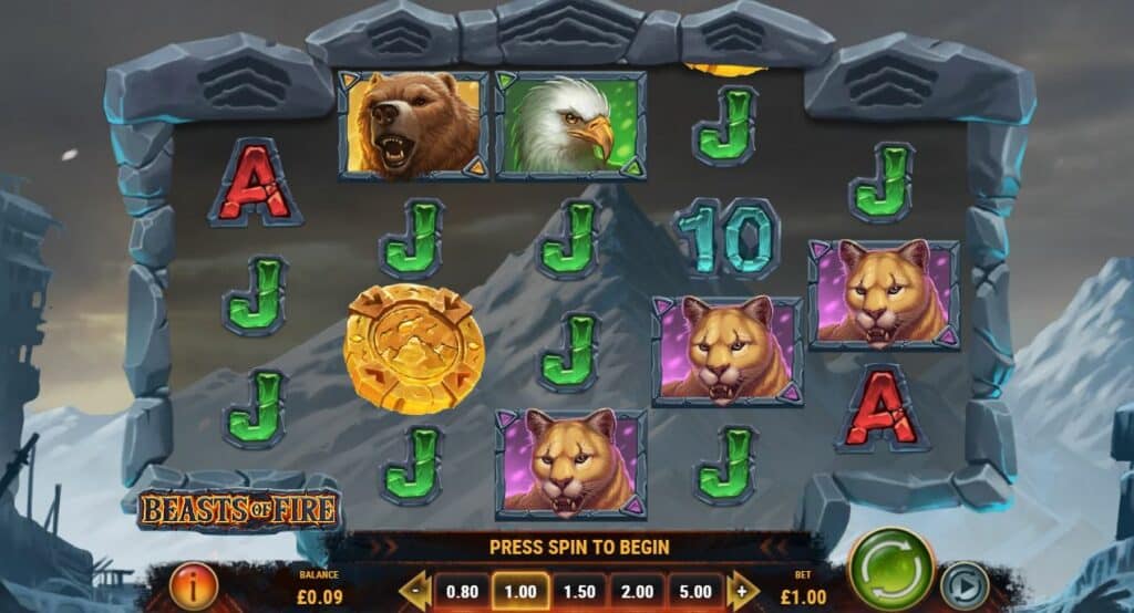 Beasts Of Fire Slot Review Play'n Go Casino Visuals Volatile Bonus Free Spins Wild