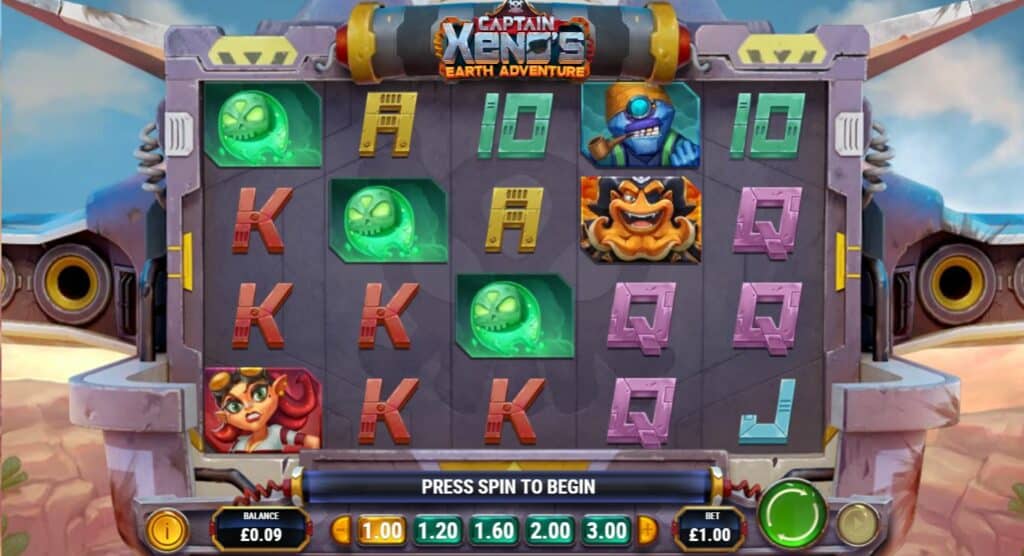 Captain Xeno's Earth Adventure Slot Review Play'n Go Casino Bonus Slots Casino Volatile Free Spins