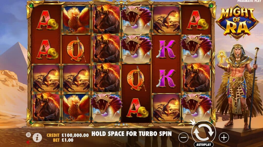 Might Of Ra Slot Review Pragmatic Play Casino Visuals Symbols Volatile Bonus Free Spins Wilds