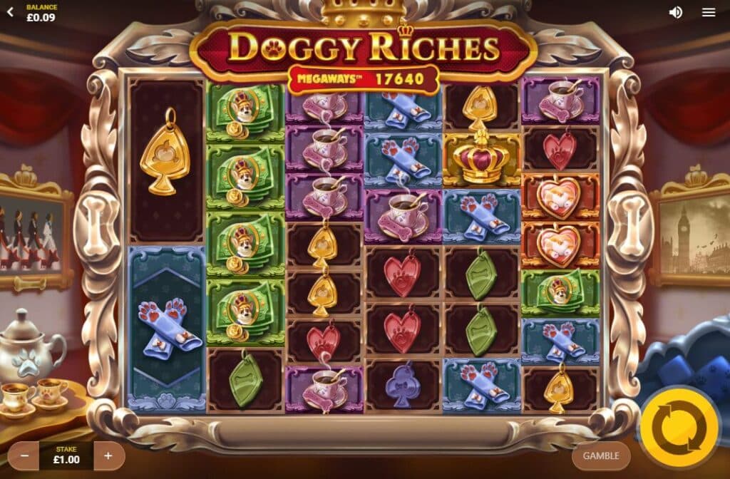 Doggy Riches Megaways Slot Review  Red Tiger Gaming Casino Free Spins Wilds Volatile Bonus