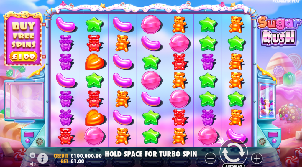 Sugar Rush Slot Review Pragmatic Play Visuals Volatile Bonus Scatter Cluster Symbols