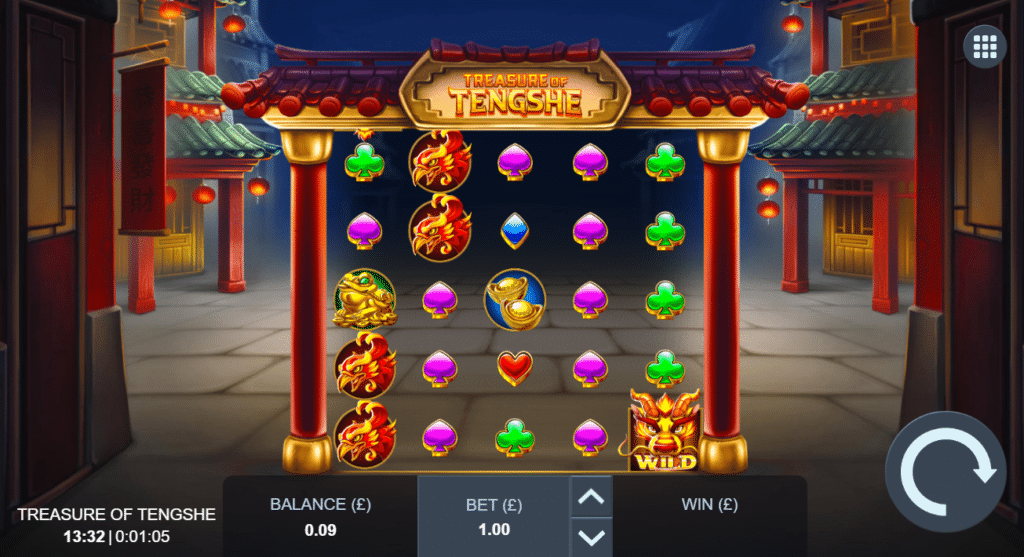 Treasure Of Tengshe Slot Review Blue Guru Games Visuals Symbols Bonus Scatter Free Spin Multiplier