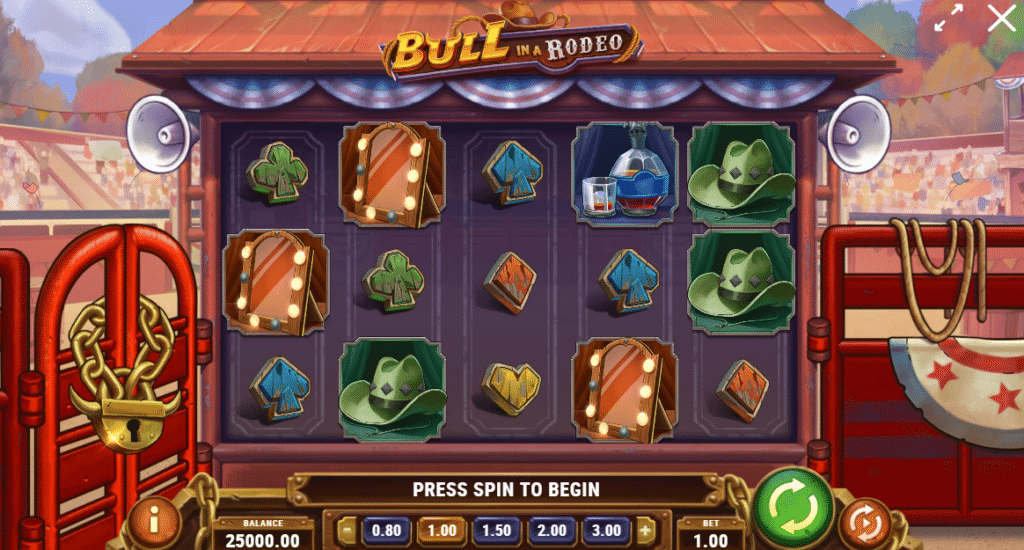 Bull In A Rodeo Slot Review Play'n Go Visuals Symbols Bonus Casino Wild Multiplier Free Spin