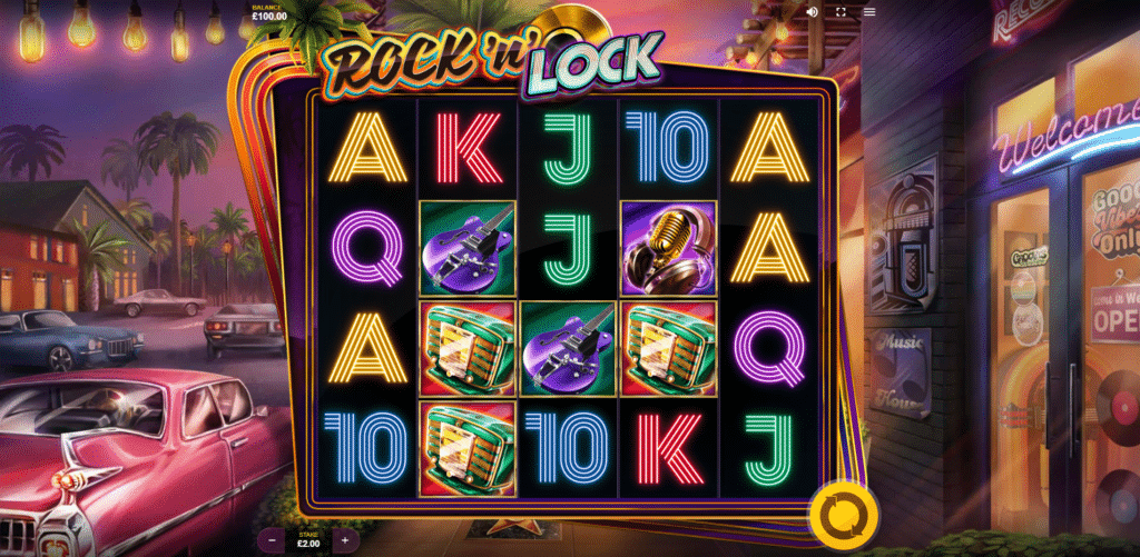 Rock'N'Lock Slot Review Red Tiger Gaming Casino Free Spins Volatile Visuals Free Spin