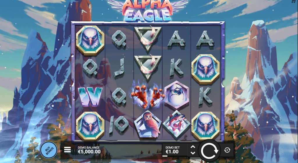 Alpha Eagle Slot Review Hacksaw Gaming Visuals Symbols Bonus Free Spin Spins Wild Wilds ReSpin