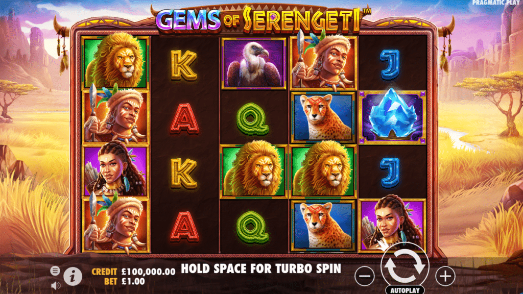 Gems Of Serengeti Slot Review Pragmatic Play Visuals Symbols Bonus Free Spin Volatile Wild Gems high variance Volatility RTP Casino