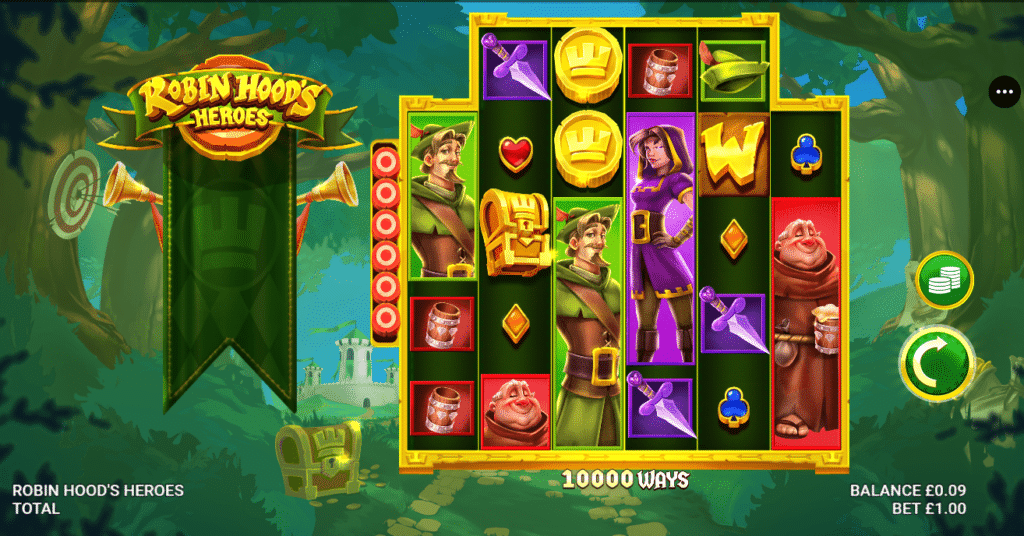 Robin Hood's Heroes Slot Review Just For The Win Visuals Symbols Bonus Respin Money Symbol Multiplier