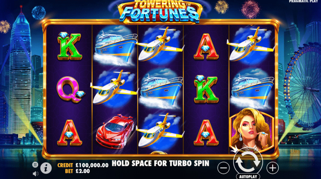 Towering Fortunes Slot Review Pragmatic Play Slots Casino Featured Title Image Symbols Bonus Free Spin Respin