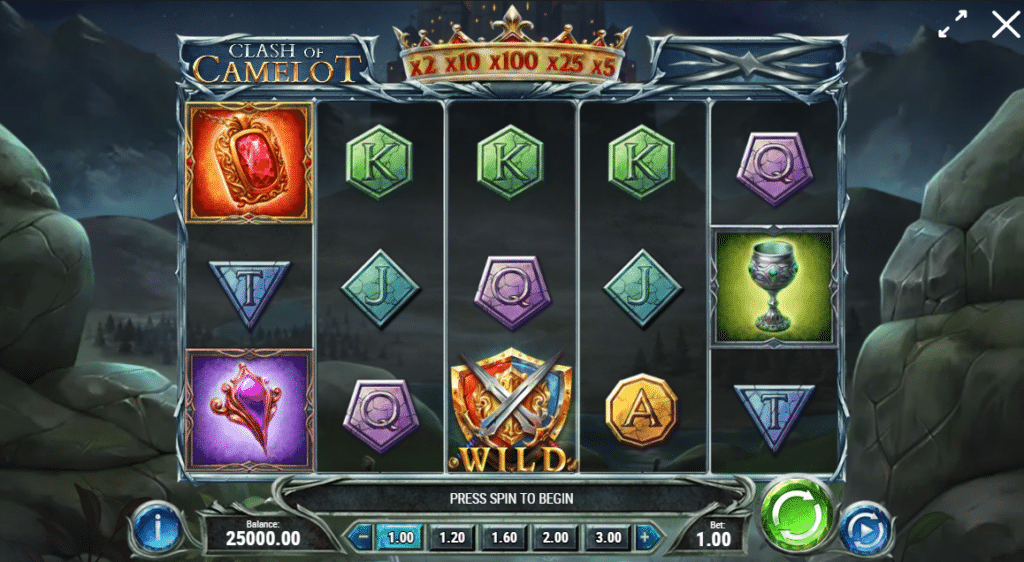 Clash Of Camelot Slot Review Play'n Go Features Visuals Symbols Bonus Free Spin Multiplier Arthur Mordred