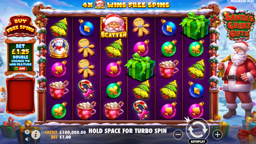 Santa's Great Gifts Slot Review Pragmatic Play Visuals Symbols Bonus Casino Christmas Santa Free Spins Progressive 