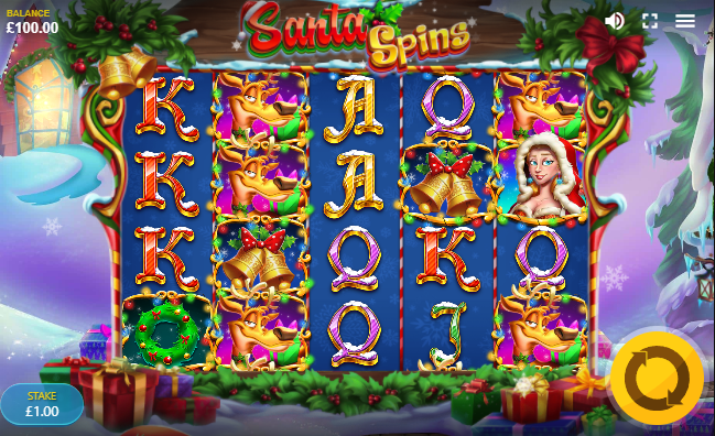 Santa Spins Slot Review Red Tiger Gaming Visuals Symbols Bonus Volatile Xmas Spins Wild Multiplier