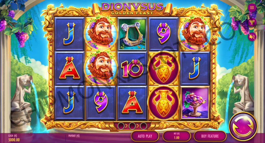 Dionysus Golden Feast Slot Review Thunderkick Slots Casino Bonus Free Spin Respin 