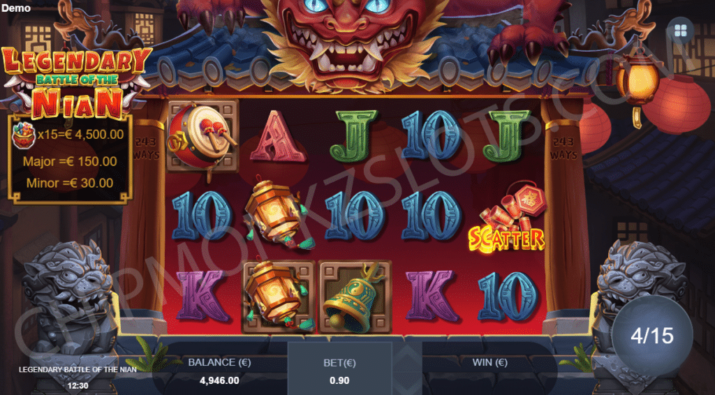 Legendary Battle Of Nian Slot Review Blue Guru Games Slots Casino Bonus Buy Slots Wild Level Prize