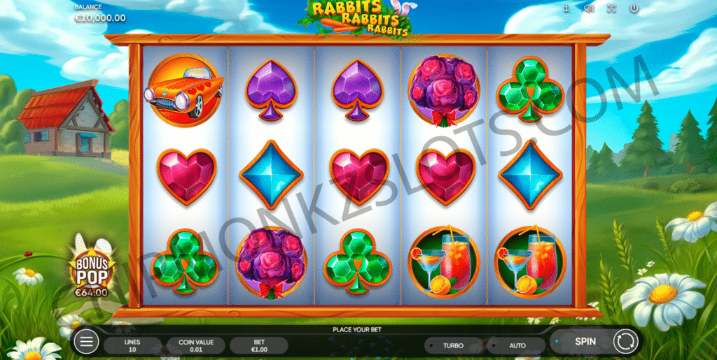 Rabbits Rabbits Rabbits Slot Review Endorphina Slots Casino Symbols Volatile Bonus Buy Respin Multiplier Wild