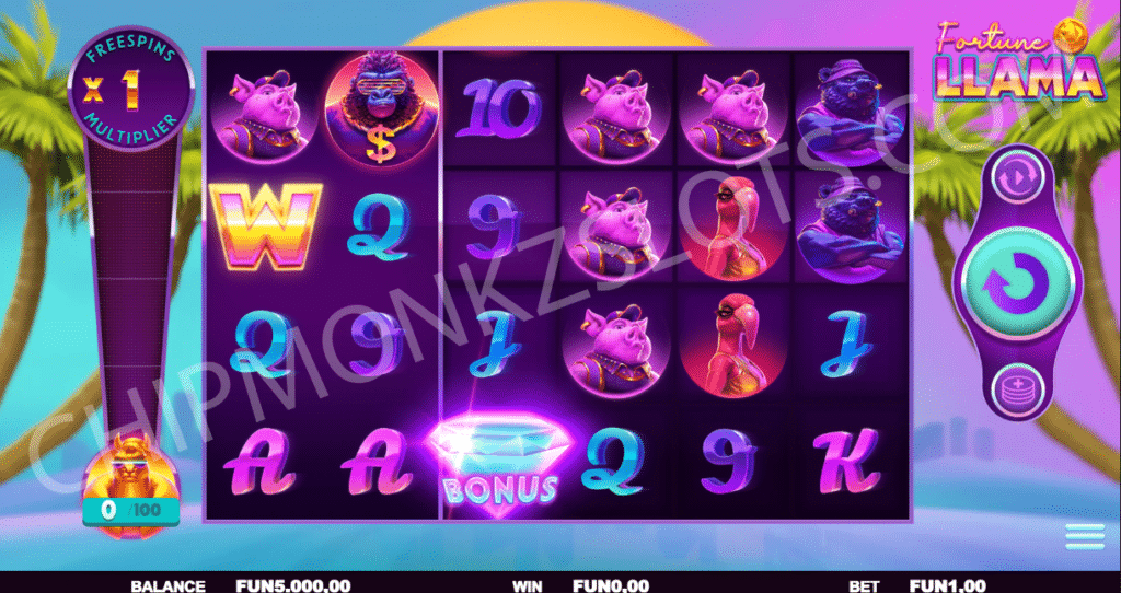 Fortune Llama Slot Review Fantasma Games Visuals Symbols Bonus Free Spins Wild Volatile