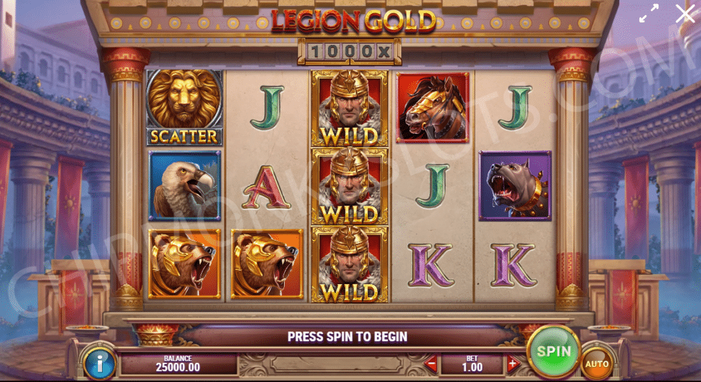 Legion Gold Slot Review Play'n Go Slots Casino Bonus Coin Respin Mega Free Spins Mega Symbol