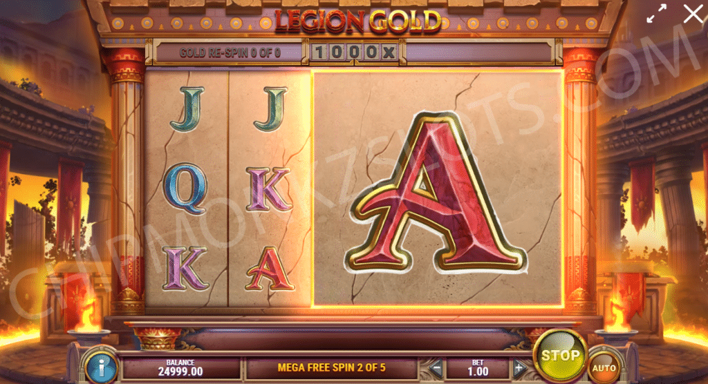 Legion Gold Slot Review Play'n Go Slots Casino Bonus Coin Respin Mega Free Spins Mega Symbol