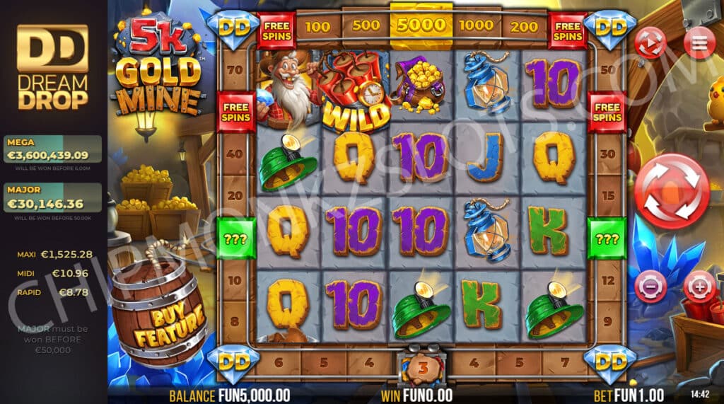 5k Gold Mine Dream Drop 4ThePlayer Casino launch release Relax Gaming Bonus Buy Gold Rush Trail Jackpot