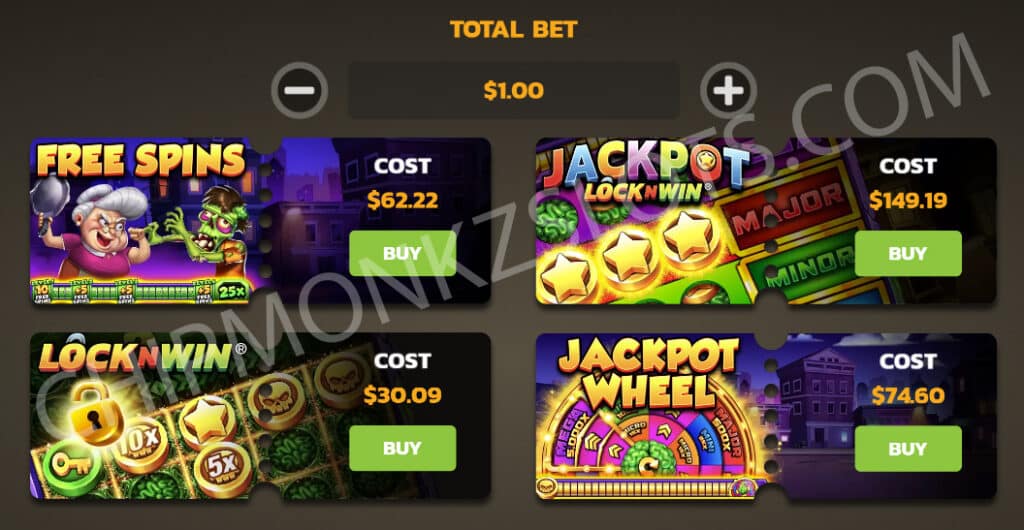 Granny vs Zombies PearFiction Studios Slot Review LockNWin Bonus Buy Walking Wild Multiplier Jackpot Wheel Progressive Coins Respin Micro Mini Minor Major Mega