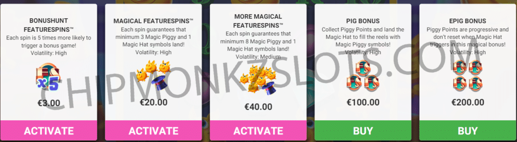 Magic Piggy Slot Review Hacksaw Gaming Casino Bonus Buy Wild Magic Hat Pig Multiplier Coin Free Spin Scatter