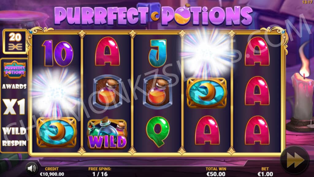 Purrfect Potions Reflex Gaming Symbols Bonus Free Spins Respins Symbols Wild Retrigger Bonus Buy Magic Bet