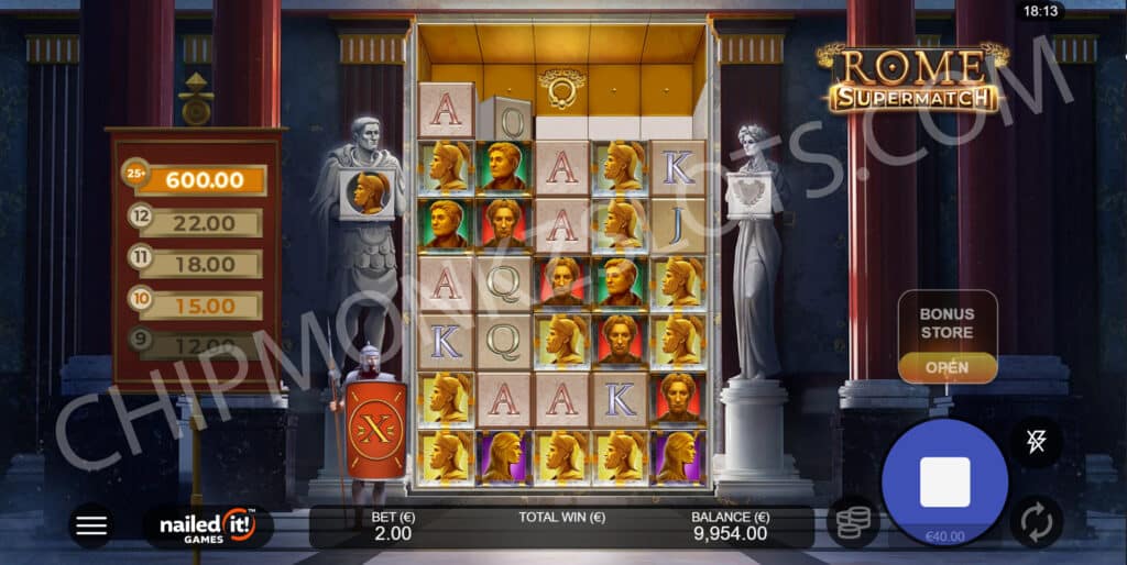 Rome Supermatch Slot Review Nailed It! Games Casino Free Spins Volatile Bonus Wild Multiplier Second Chance