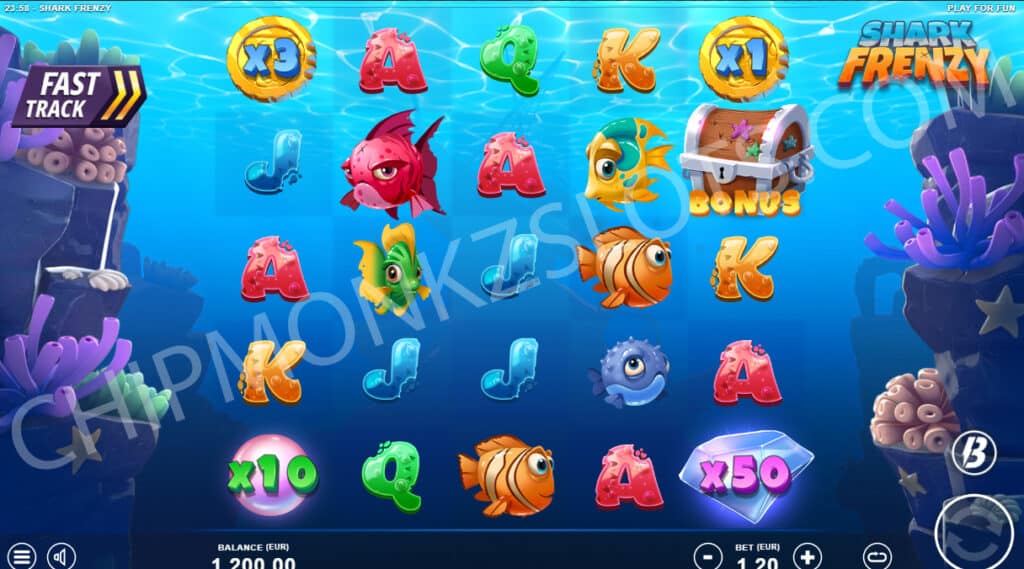 Shark Frenzy SlotMill Chilli Bandits Respin Frenzy Feature Shark Symbol Free Spins Multiplier Coin Treasure Symbols