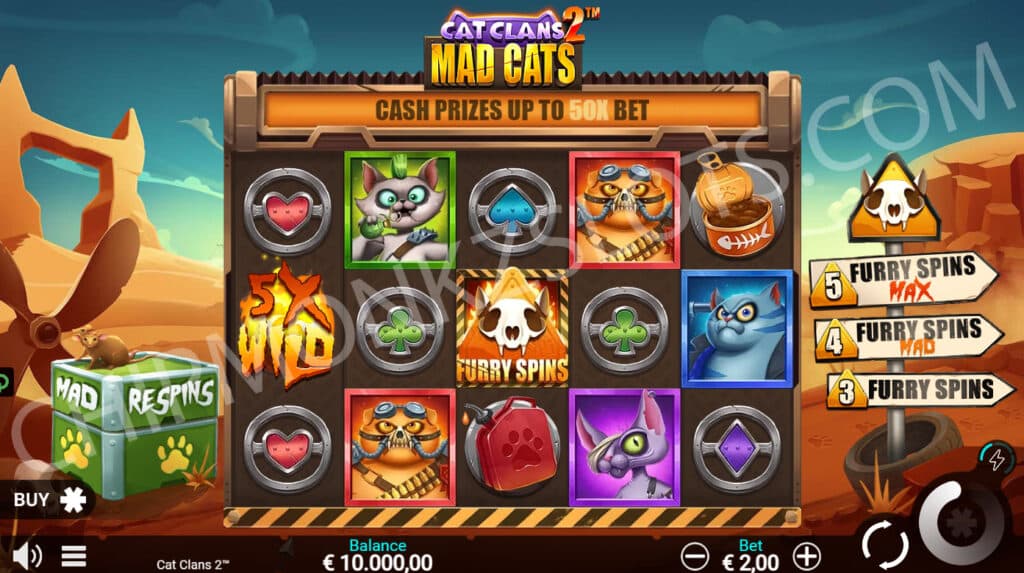 Cat Clans 2 Mad Cats Snowborn Slot Review Online Slots Casino Bonus Buy Volatile