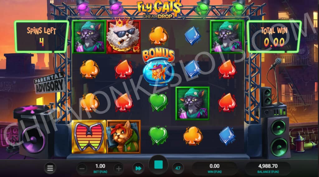 Fly Cats Dream Drop Relax Gaming Slot Review Jackpot Bonus Sticky Wild Free Spins Online Slots Casino