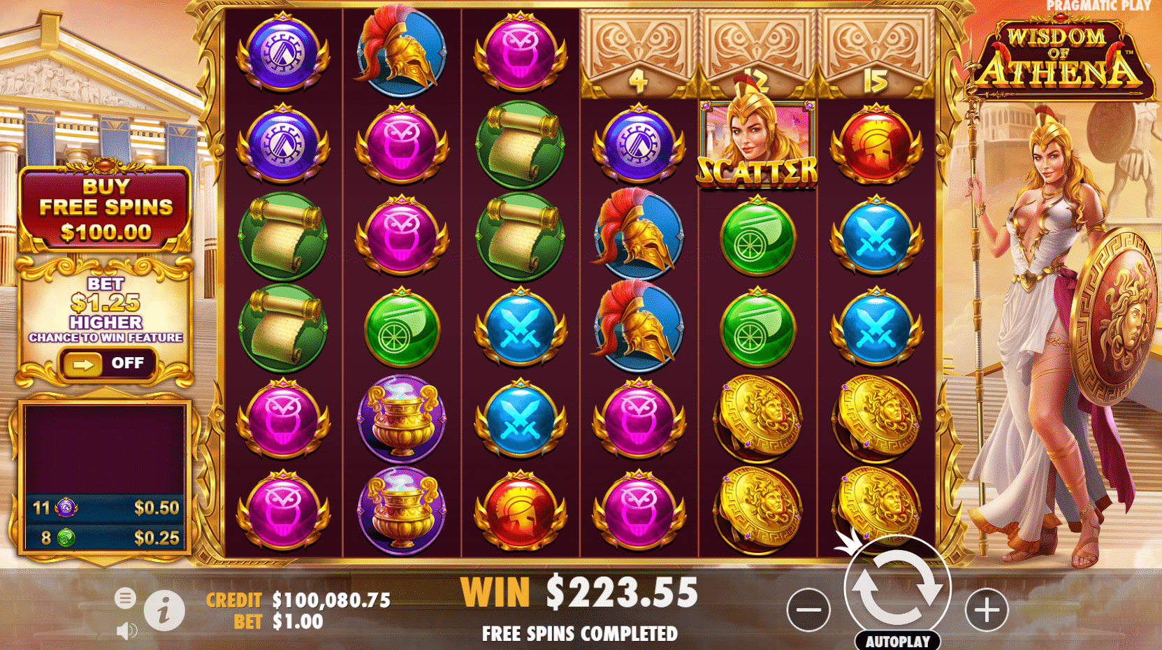 Wisdom Of Athena (Pragmatic Play) - Slot Review - Chipmonkz Slots