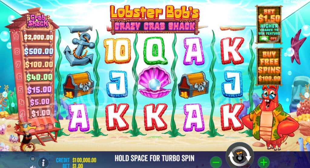 Lobster Bob's Crazy Crab Shack Reel Kingdom Slot Review Bonus New Online Slots Casino