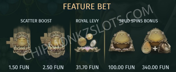 Royal Potato 2 Print Studios Slot Review Online Slots Casino Bonus New Bonus Buy Synchronized Reels Super Spinner Feature Bet