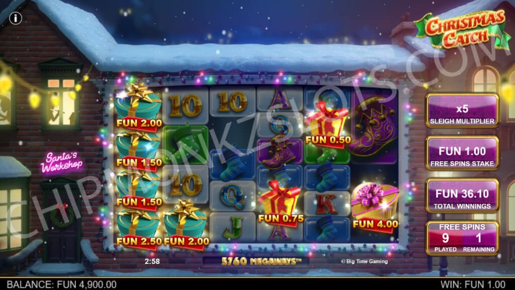 Christmas Catch Big Time Gaming Online Slots Casino New Upcoming