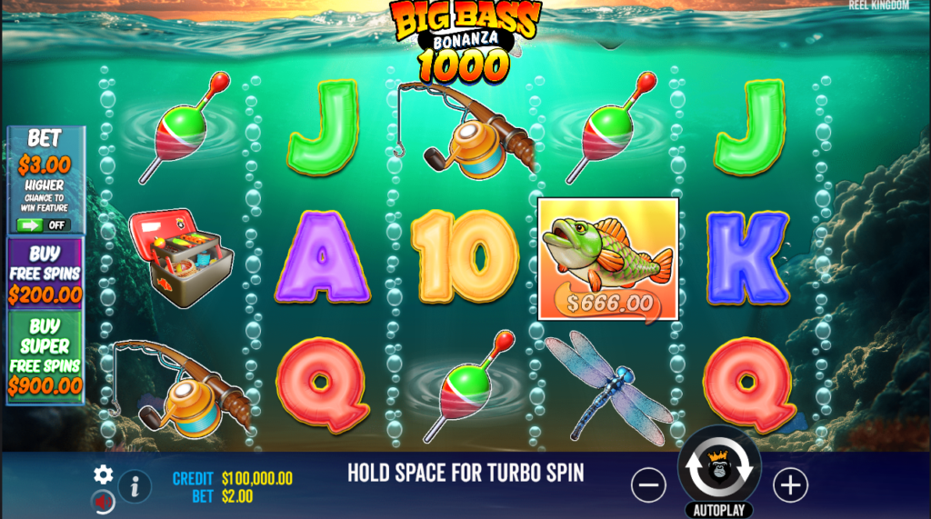 Big Bass Bonanza 1000 Reel Kingdom Slot Review Online Slots Casino New Volatile