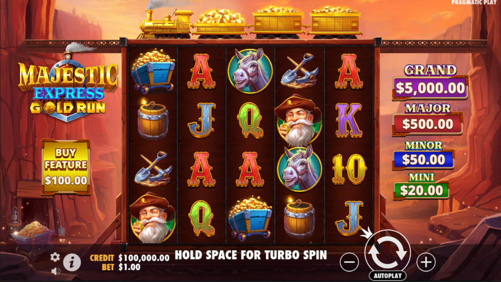 Majestic Express Gold Run Pragmatic Play Slot Review Online Slots Casino New Volatile