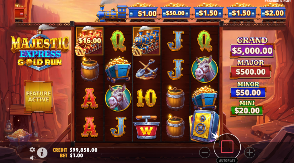 Majestic Express Gold Run Pragmatic Play Slot Review Online Slots Casino New Volatile Bonus Free Spin Game