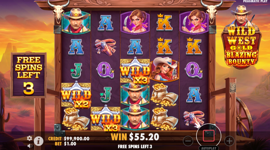 Wild West Gold Blazing Bounty Pragmatic Play Slot Review Online Slot Casino New Volatile Bonus Free Spin Game
