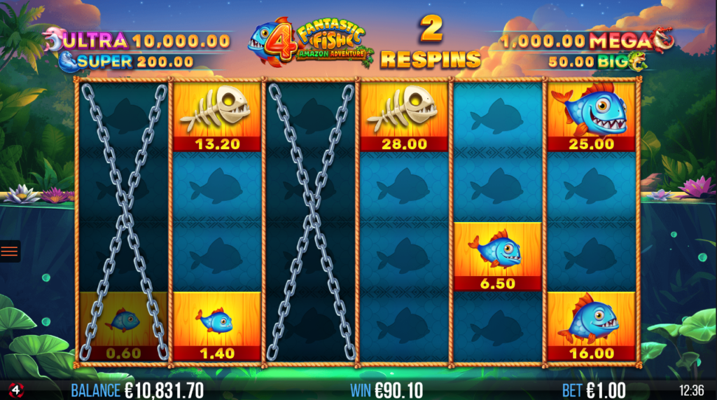 4 Fantastic Fish Amazon Adventure 4ThePlayer Slot Review Online Sots Casino New Volatile Bonus Buy Respin