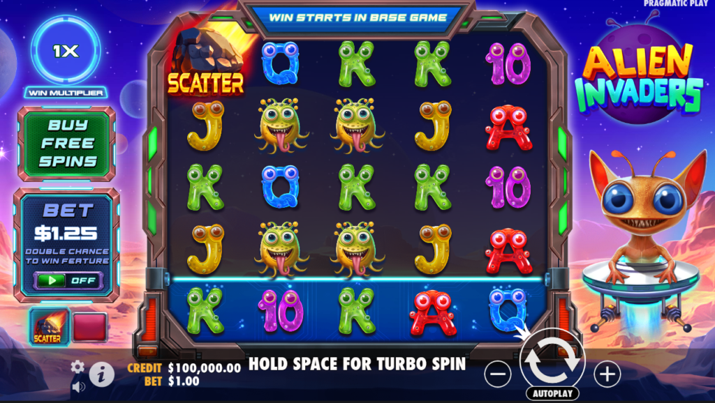 Alien Invaders Pragmatic Play Slot Review Online Slots Casino New Volatile