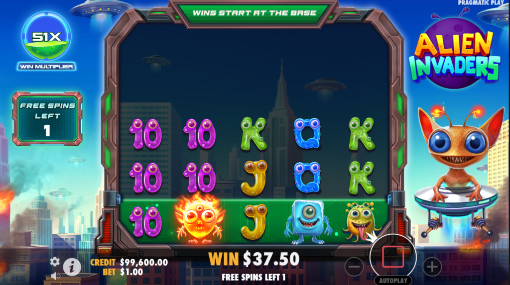 Alien Invaders Pragmatic Play Slot Review Online Slots Casino New Volatile Bonus Free Spin Game
