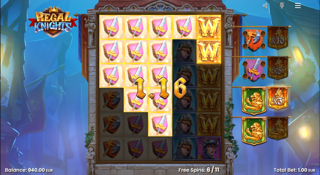 Regal Knights Push Gaming Slot Review Online Slots Casino New Volatile Bonus Free Spin