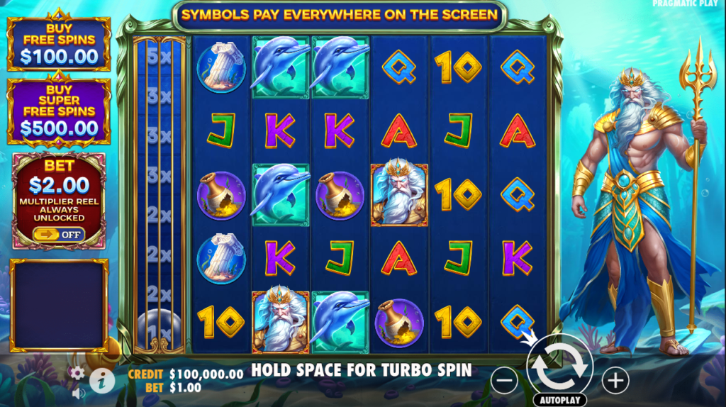 Waves Of Poseidon Pragmatic Play Slot Review Base Game