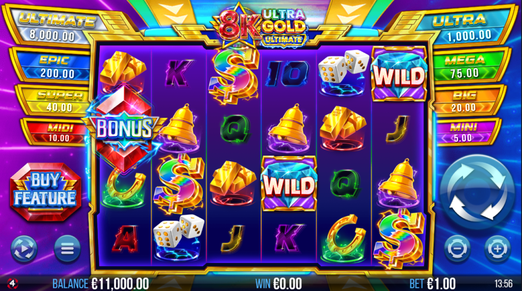 8K Ultra Gold Ultimate 4ThePlayer Slot Review Online Slots Casino New Volatile
