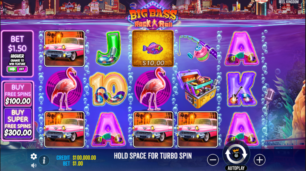 Big Bass Rock and Roll Reel Kingdom Slot Review Online Slots Casino New Volatile