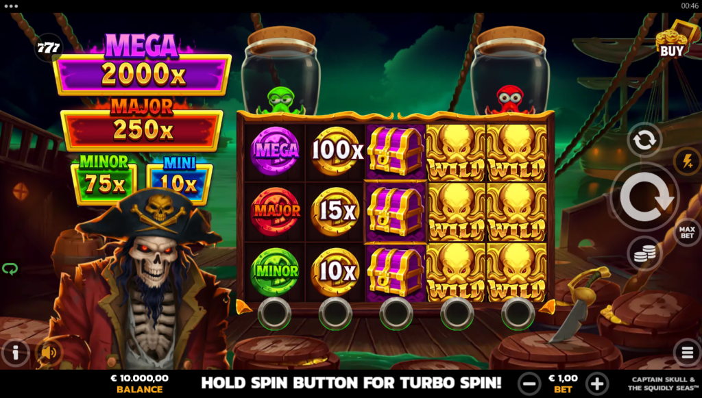 Captain Skull & the Squidly Seas PearFiction Studios Slot Review Online Slots Casino New Volatile
