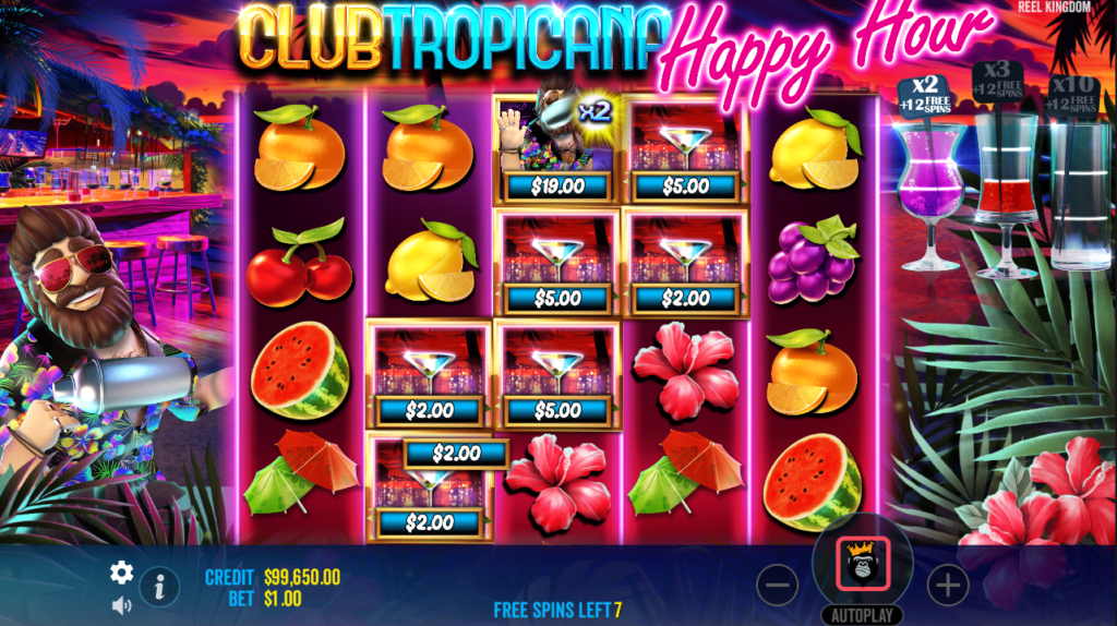 Club Tropicana Happy Hour Online Slots Reel Kingdom Volatile Free Spins Bonus